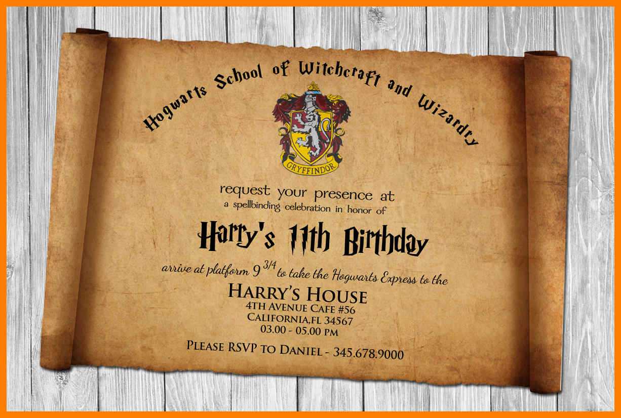 5+ Free Harry Potter Invitation Templates | 952 Limos With Harry Potter Certificate Template