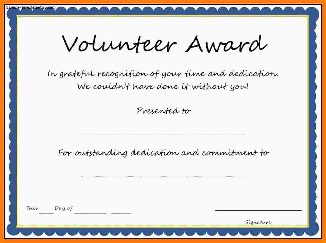 5+ Free Volunteer Certificates | Marlows Jewellers For Volunteer Certificate Templates