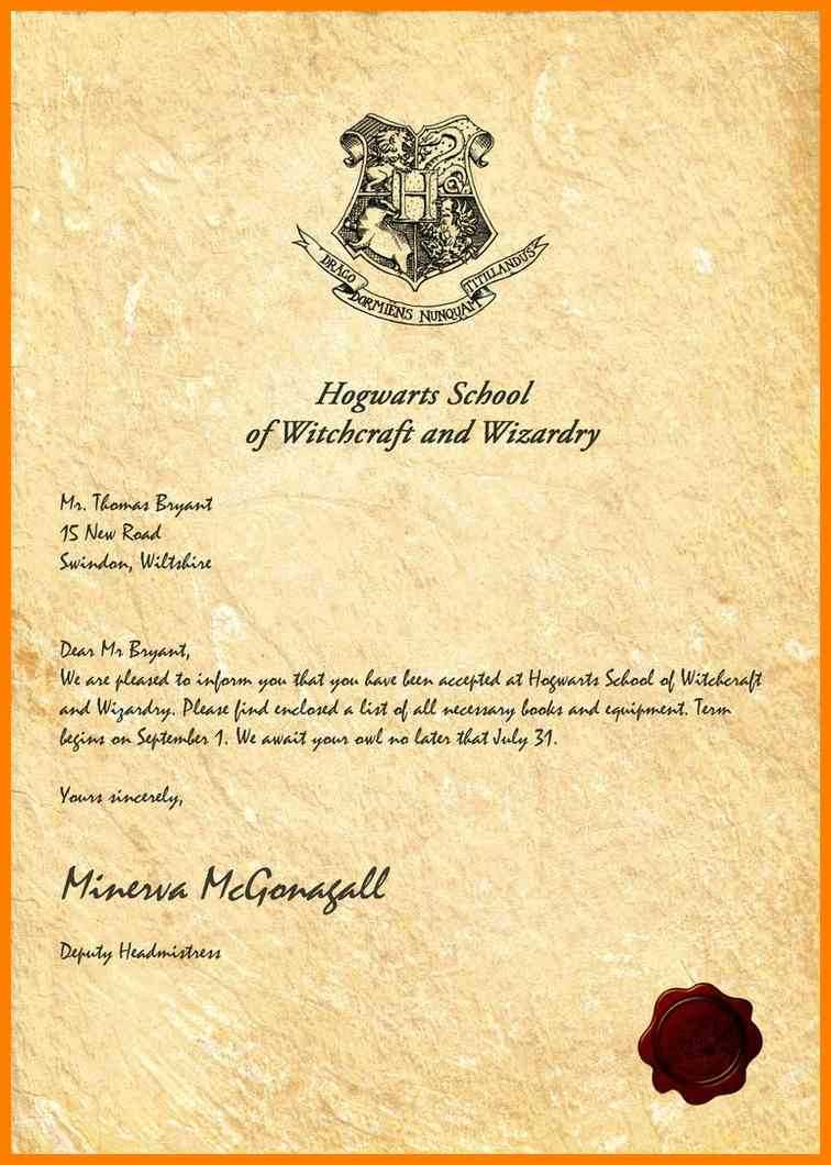 5+ Hogwarts Letter Maker | Trinity Training In Harry Potter Certificate Template