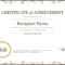 50 Free Creative Blank Certificate Templates In Psd Regarding Word Certificate Of Achievement Template