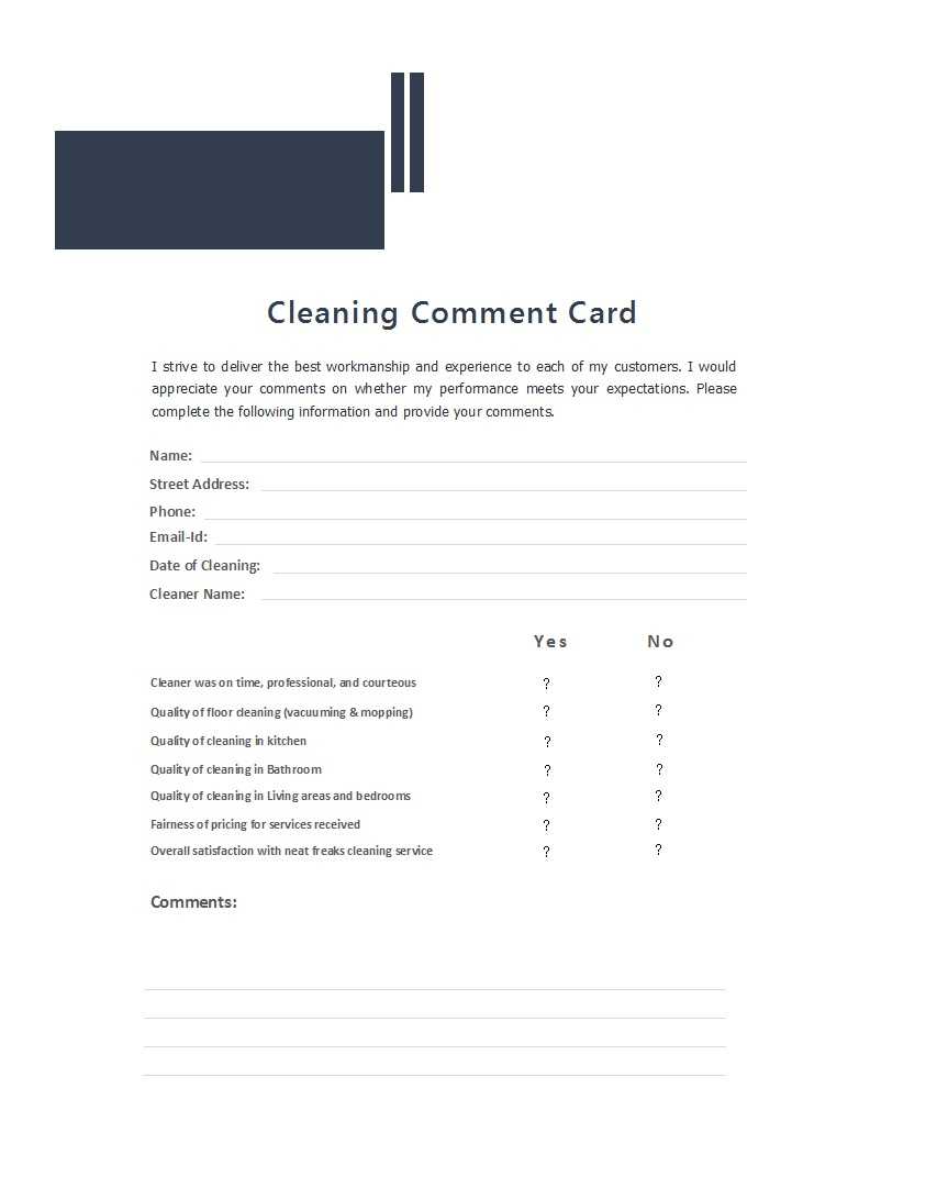 50 Printable Comment Card & Feedback Form Templates ᐅ Regarding Comment Cards Template