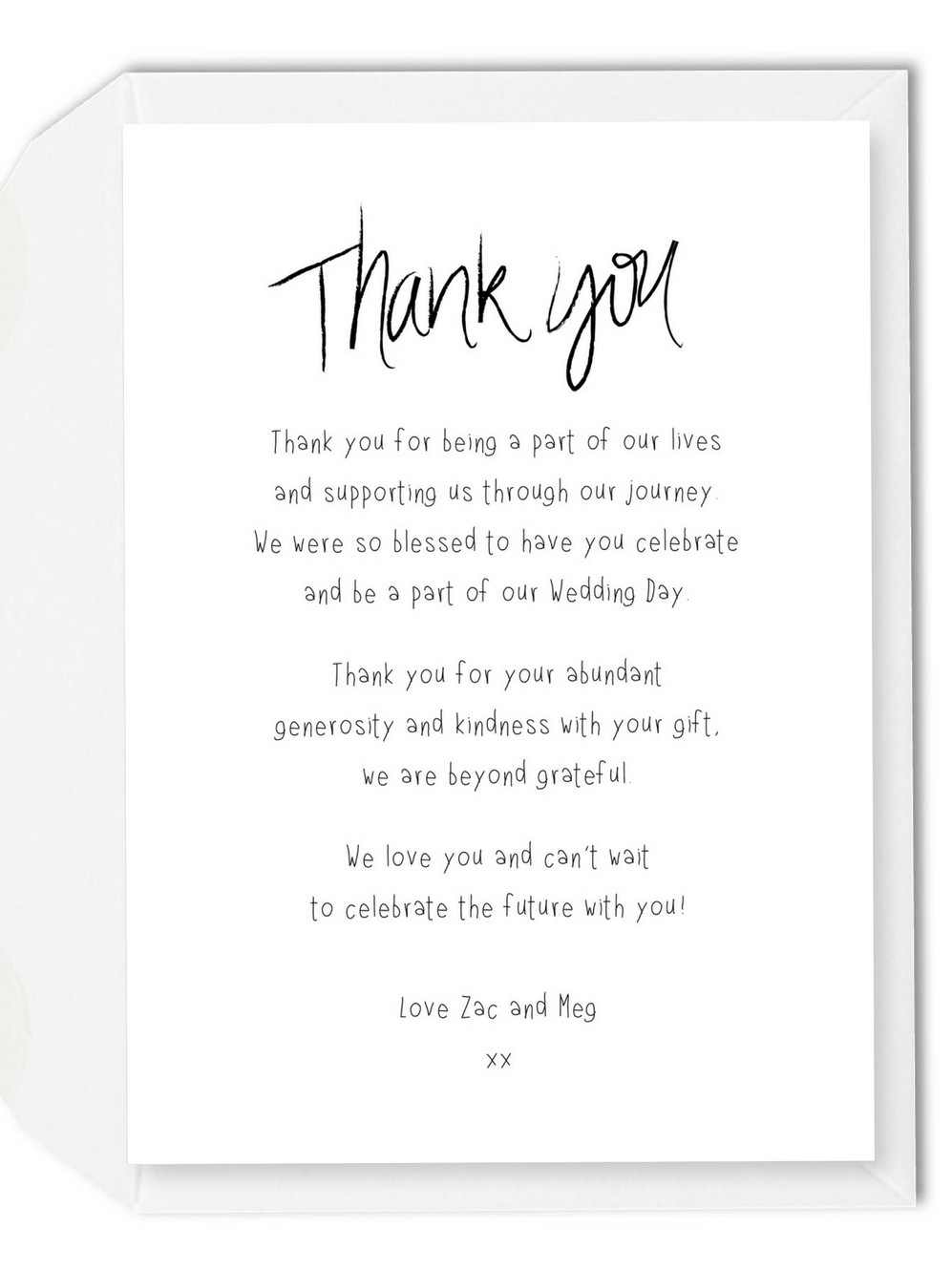 7 Wording Ideas For Your Wedding Thank You Cards With Template For Wedding Thank You Cards