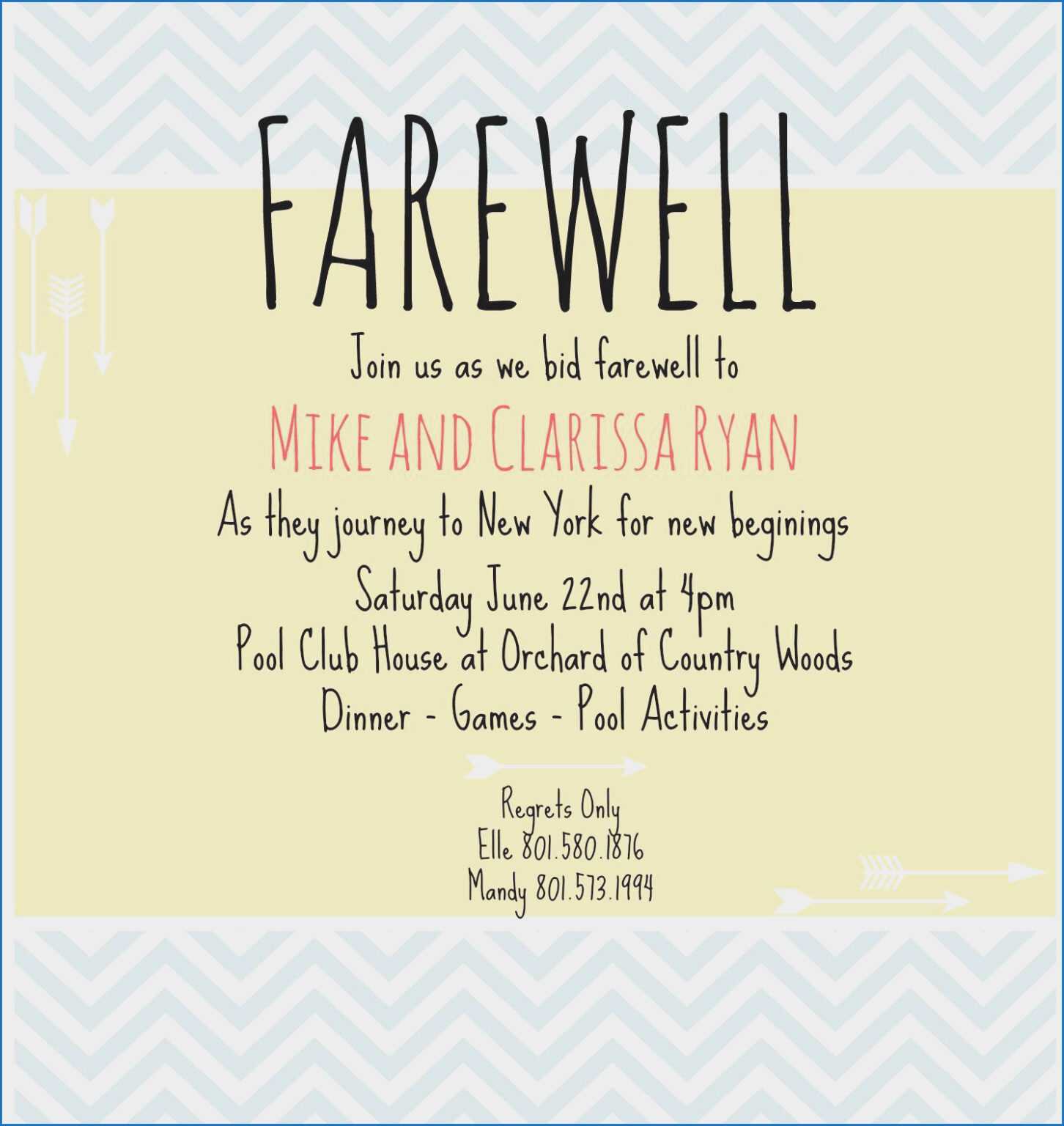 Free Farewell Invitation Template Word