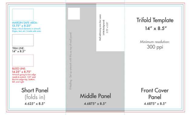 8.5&quot; X 14&quot; Tri Fold Brochure Template - U.s. Press regarding 6 Sided Brochure Template