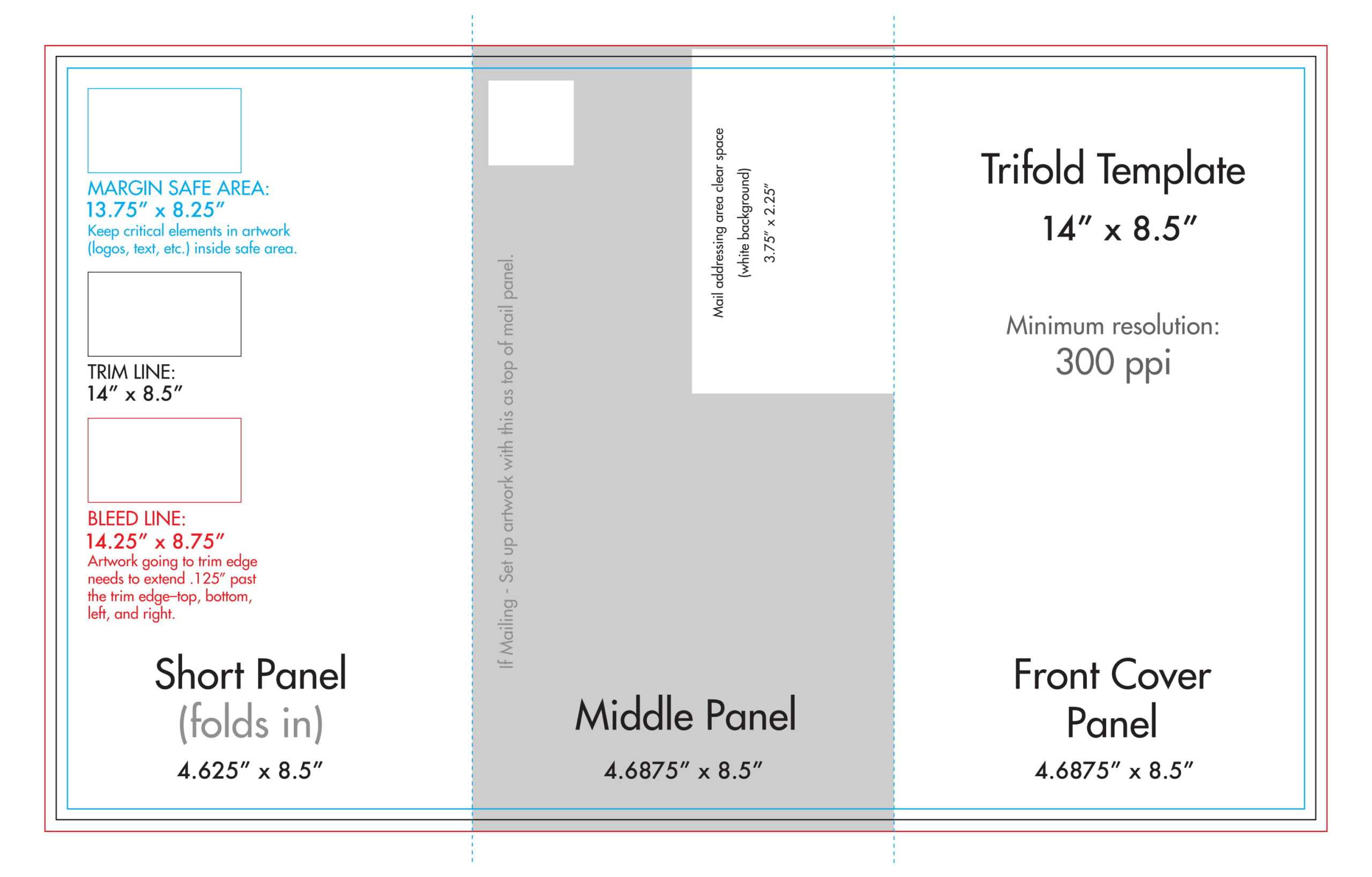 8.5" X 14" Tri Fold Brochure Template – U.s. Press Regarding 6 Sided Brochure Template