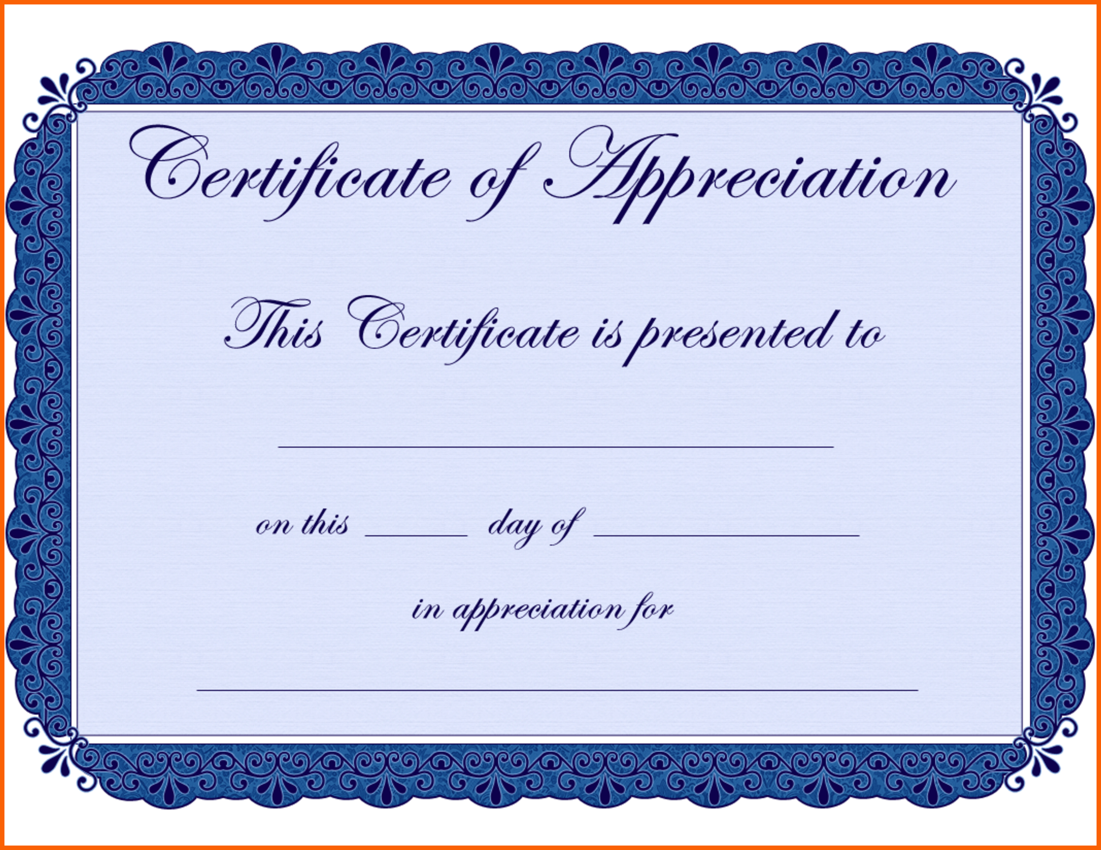 8+ Free Appreciation Certificate Templates For Word | Ml Datos Intended For Player Of The Day Certificate Template