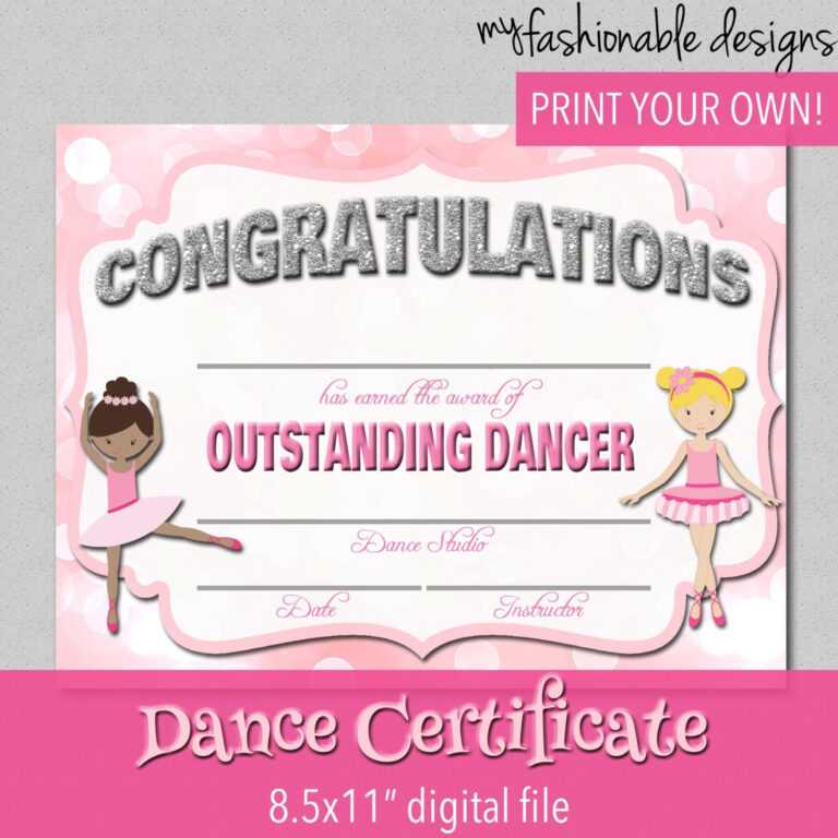 8 Sample Certificate Templates Free Sample Example Dance in Dance ...