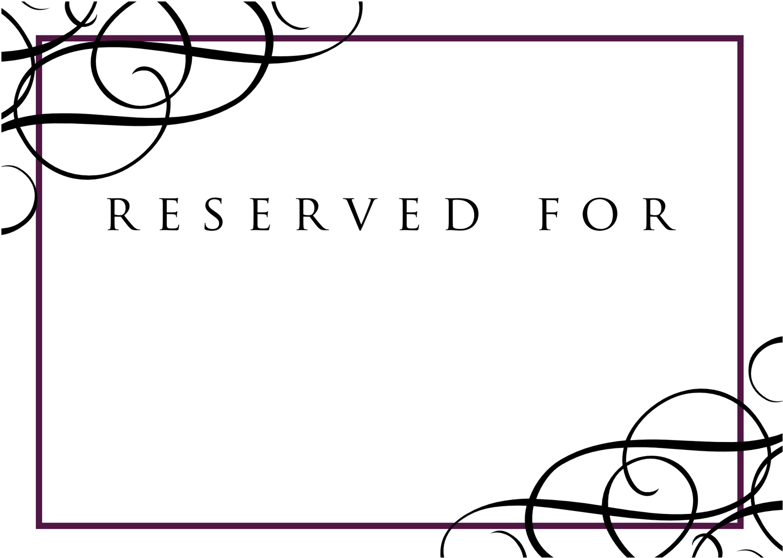9 Best Photos Of Wedding Signage Templates – Reserved Table With Reserved Cards For Tables Templates