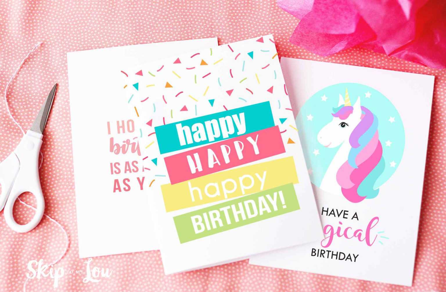 9 Free Printable Birthday Cards For Everyone With Quarter Fold Birthday