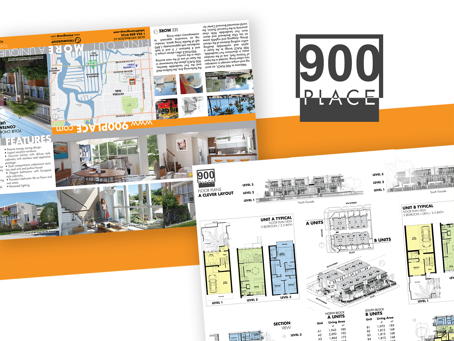 900 Place / 6 Panel Brochurevictor Suarez On Dribbble With 6 Panel Brochure Template