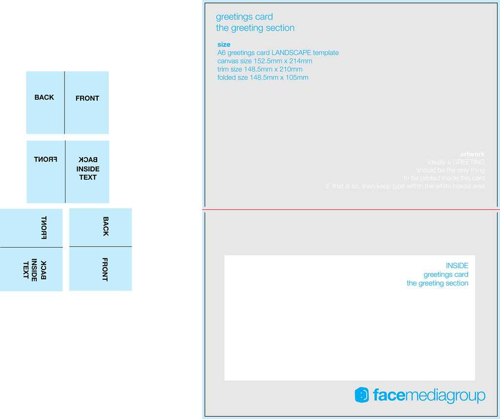 A6 Landscape Greetings Card Template – Tent Fold – Inside Throughout Birthday Card Template Indesign