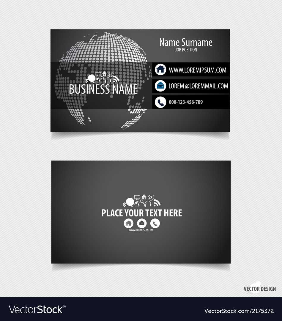 Abstract Creative Business Card Template In Ss Card Template