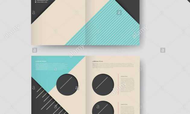 Abstract Half Fold Brochure Template Design Stock Photos with regard to Half Page Brochure Template