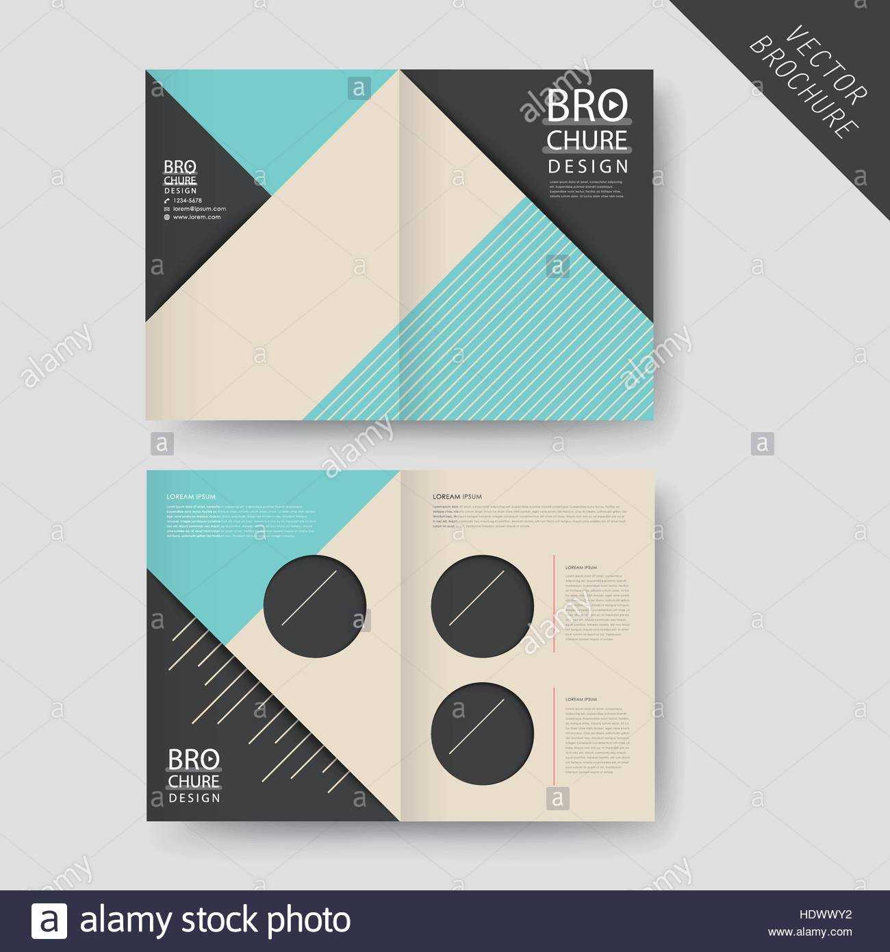 Abstract Half Fold Brochure Template Design Stock Photos With Regard To Half Page Brochure Template