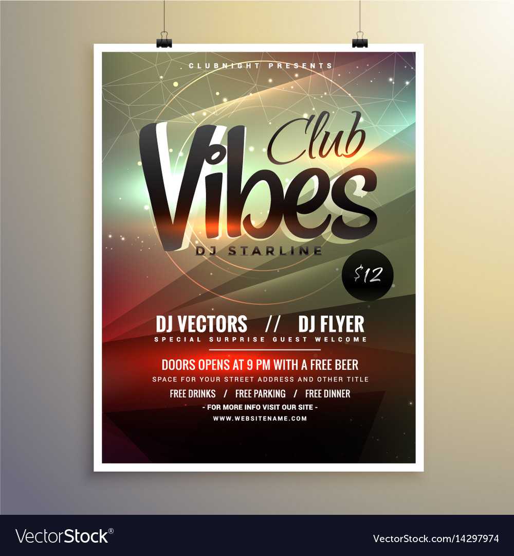 Abstract Party Music Flyer Brochure Template With Regarding Welcome Brochure Template