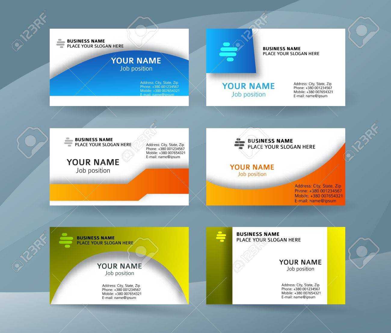 Abstract Professional And Designer Business Card Template Or.. In Professional Name Card Template