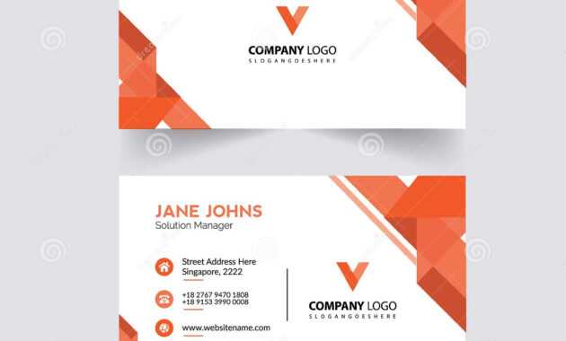 Abstruct Business Card Template Stock Illustration inside Adobe Illustrator Business Card Template