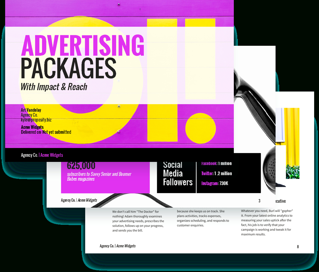 Advertising Proposal Template – Free Sample | Proposify Within Advertising Rate Card Template