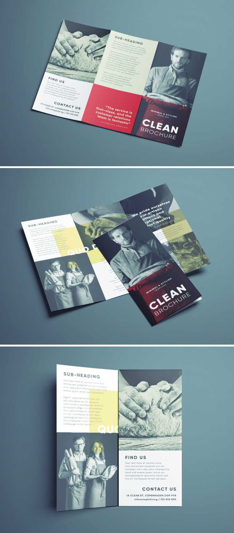 Amazing Clean Trifold Brochure Template | Free Download Pertaining To Cleaning Brochure Templates Free