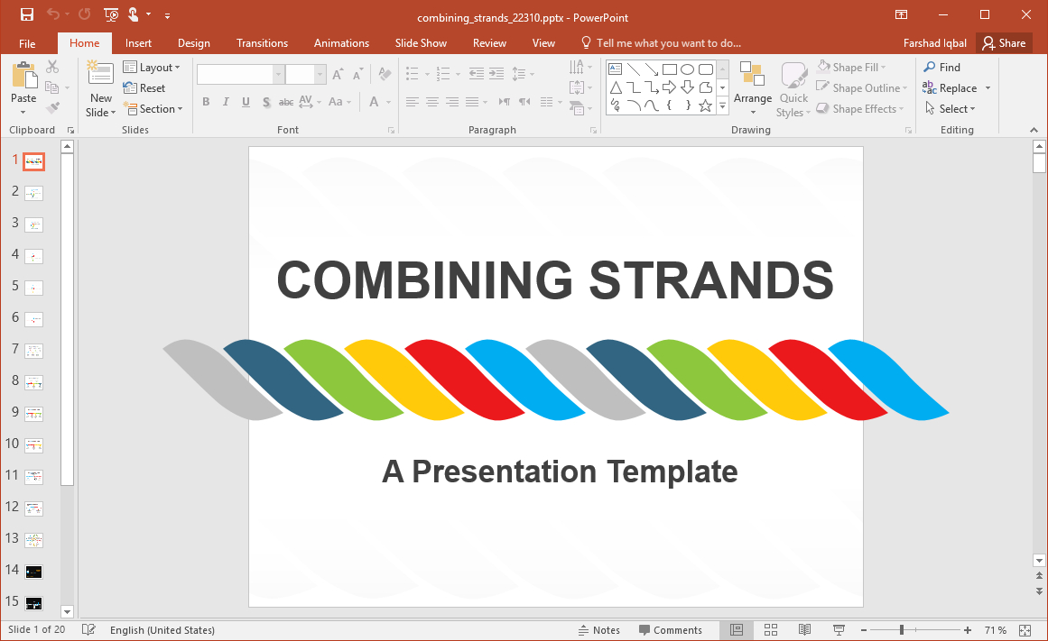 Animated Combining Strands Powerpoint Template Inside Powerpoint Replace Template