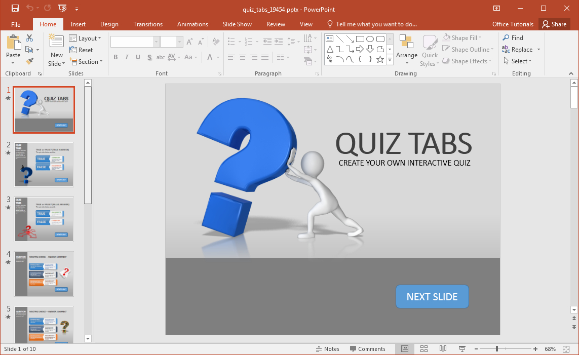 Animated Powerpoint Quiz Template For Conducting Quizzes Inside Powerpoint Quiz Template Free Download