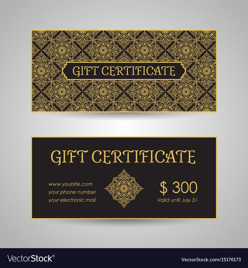 Arabic Style Gift Certificate Template Intended For Gift Certificate Log Template