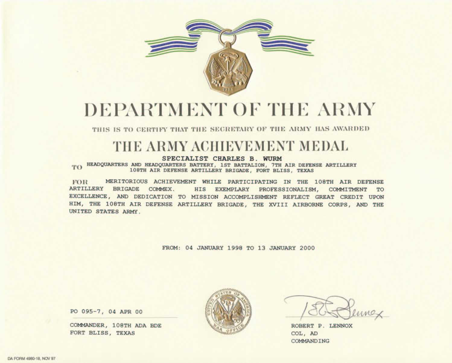 Army Achievement Medal Certificate Template ] – States Army With Regard To Army Certificate Of Achievement Template