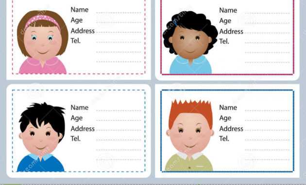 Astounding Child Id Card Template Free Ideas Download with regard to Id Card Template For Kids