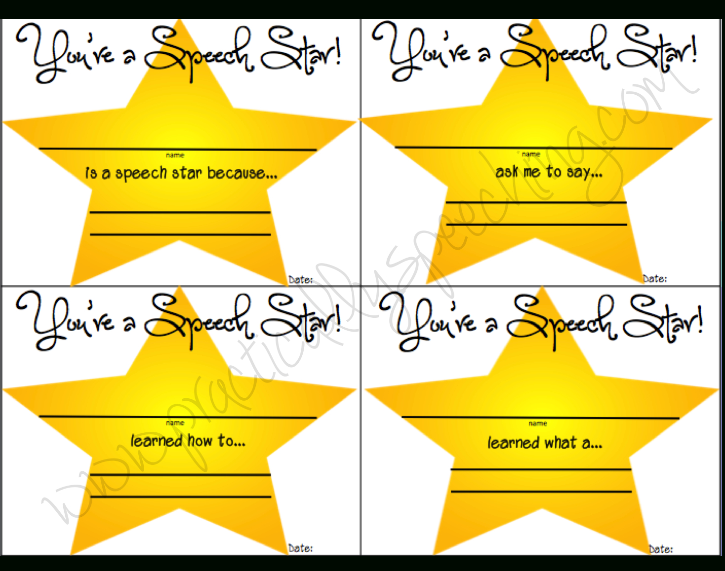 Award Templates Free Printable ] – Certificate Templates Throughout Star Certificate Templates Free