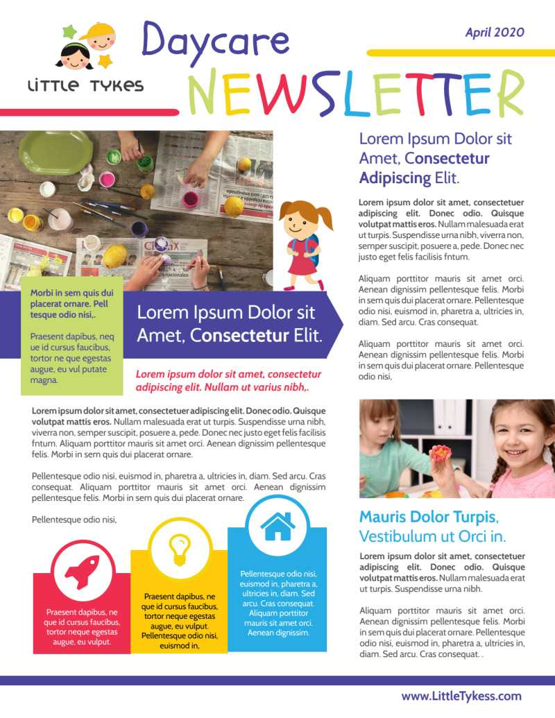 Awesome Daycare Newsletter Template Pertaining To Daycare Brochure Template