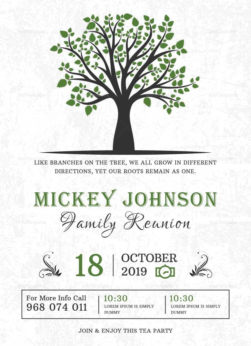 Awesome Family Reunion Invitation Templates Template Ideas With Regard To Reunion Invitation Card Templates