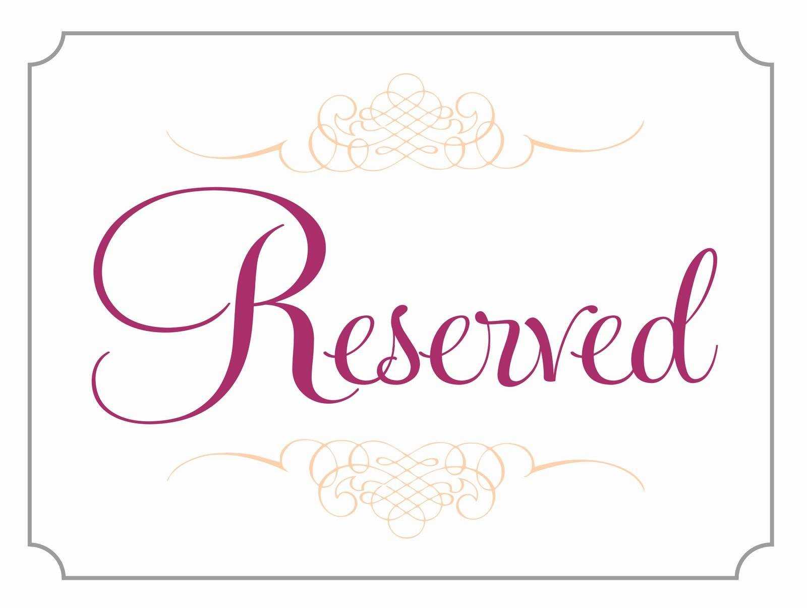 Awesome Reserved Table Sign For Wedding Amazon Com Reception Within Reserved Cards For Tables Templates