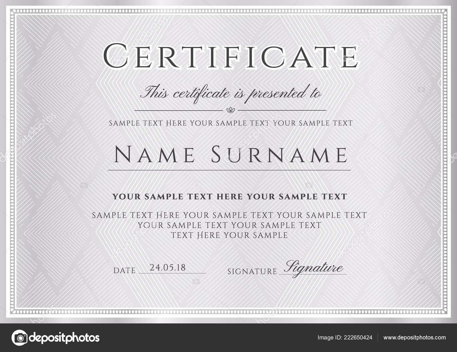 Background: Formal Certificate Design | Certificate Vector Pertaining To Formal Certificate Of Appreciation Template