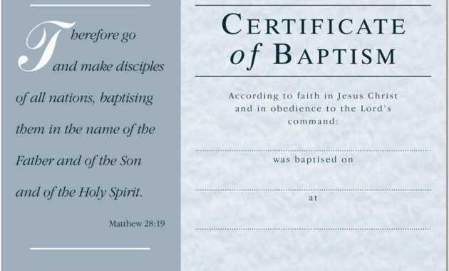 Baptism Certificate Template Church Of England - Templates intended for Baptism Certificate Template Word