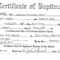 Baptism Certificate Wording Christian Baptism Certificate With Regard To Christian Baptism Certificate Template