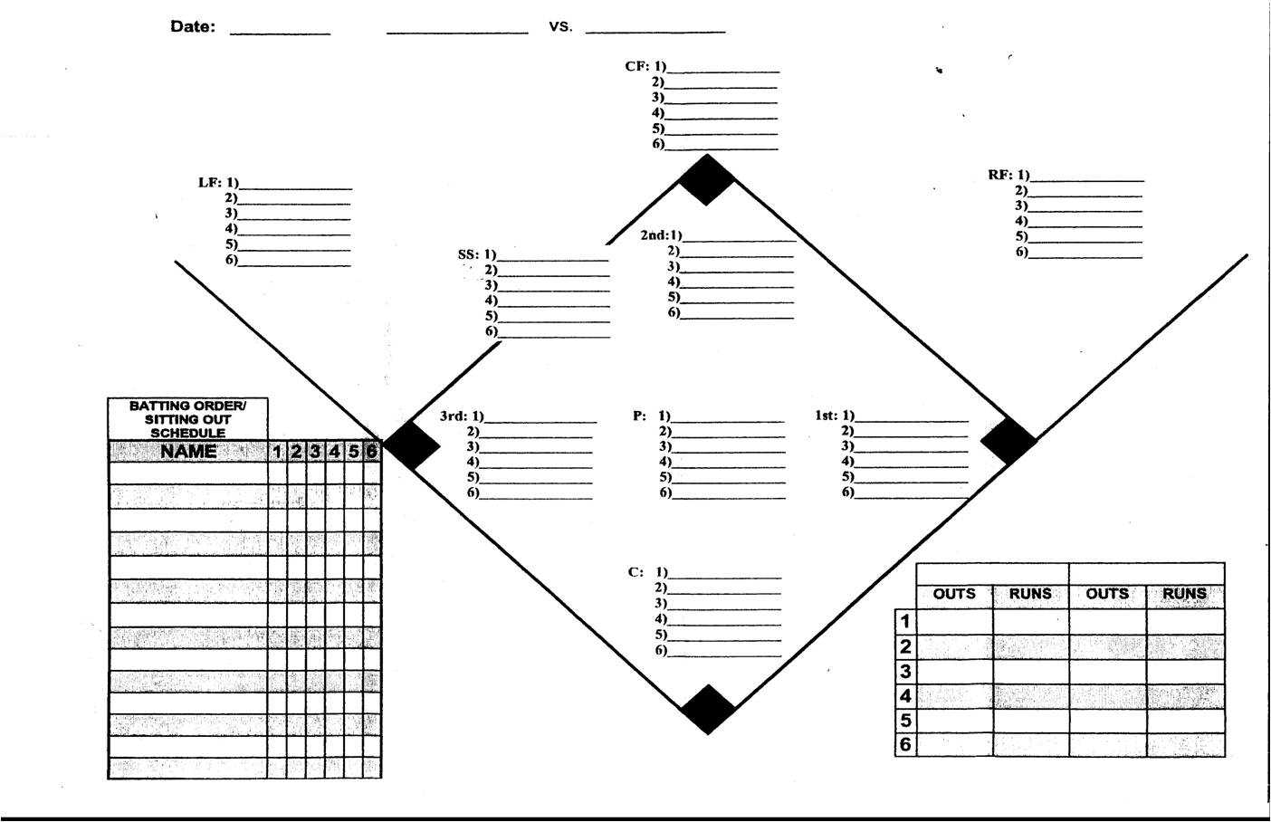Baseball Position Sheet – Tunu.redmini.co With Regard To Softball Lineup Card Template