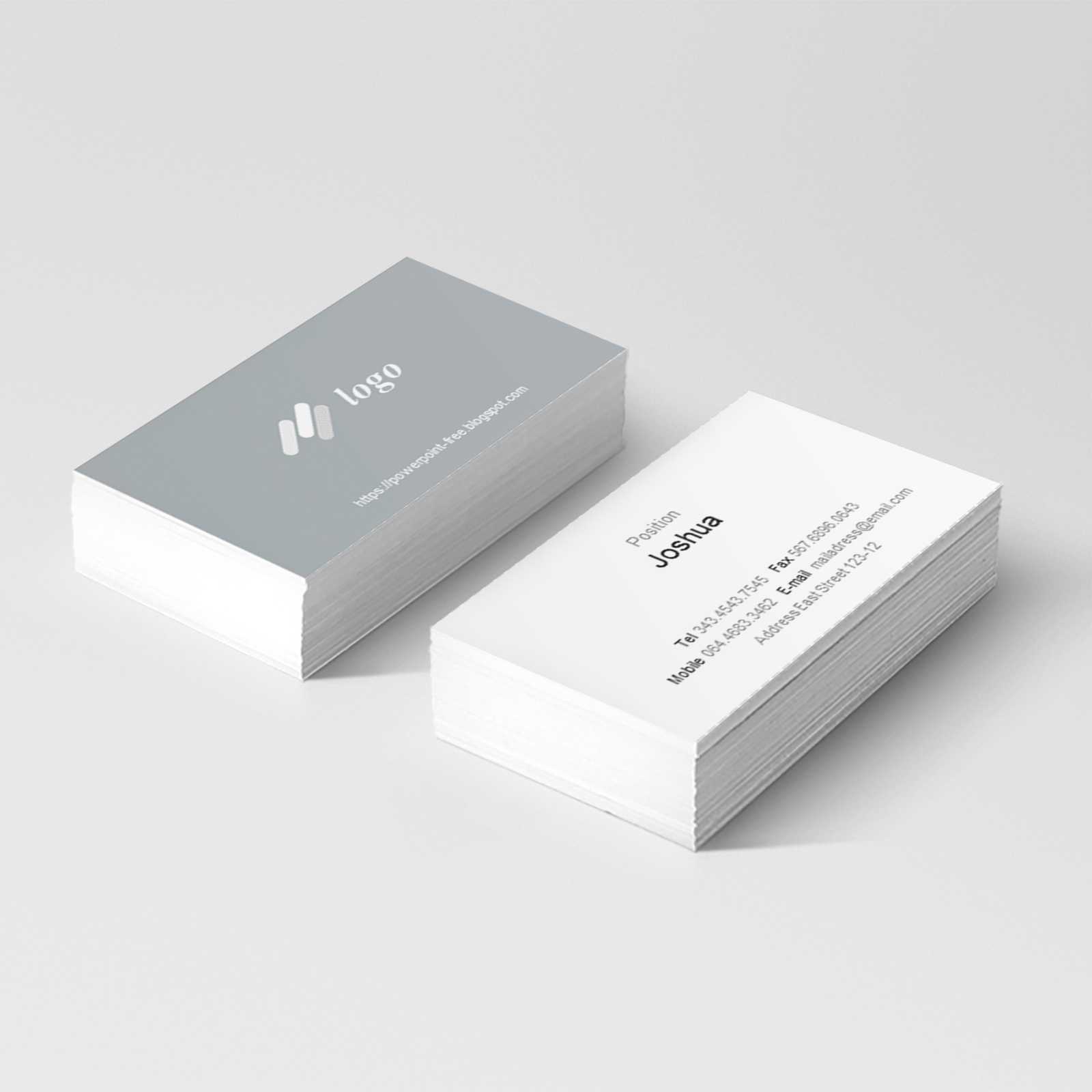 Basic Business Card Powerpoint Templates – Powerpoint Free With Business Card Template Powerpoint Free
