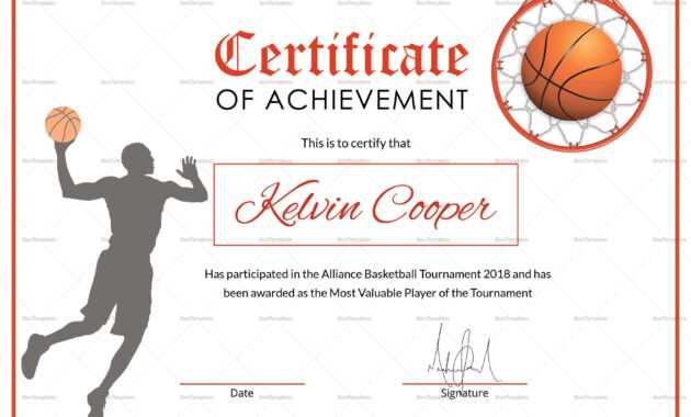 Basketball Award Achievement Certificate Template pertaining to Sports Award Certificate Template Word