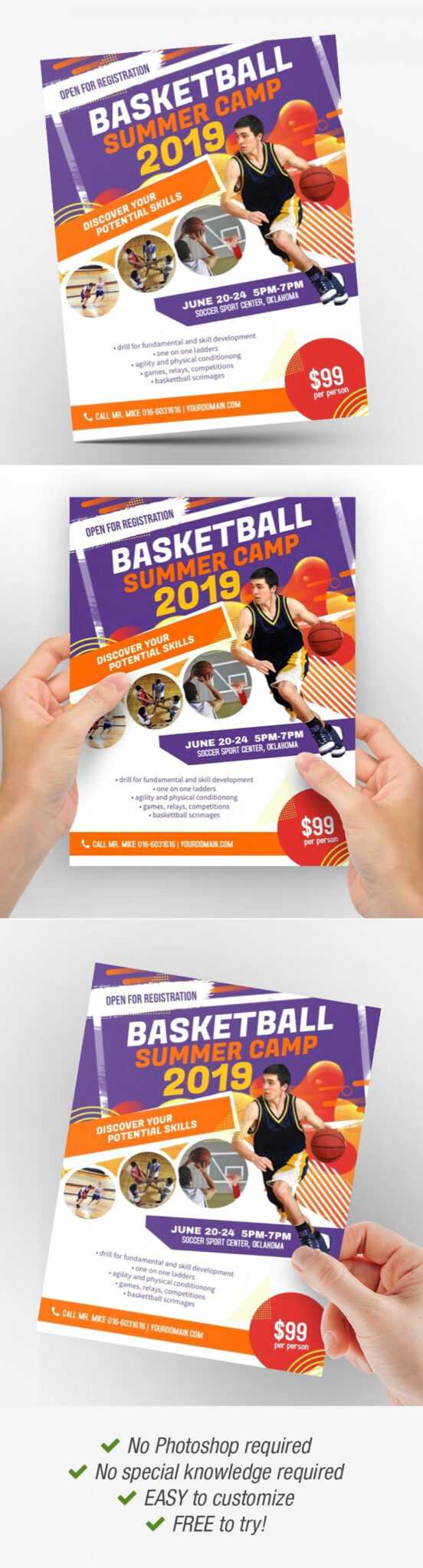 Basketball Camp Brochure Template