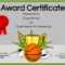 Basketball Certificates Pertaining To Soccer Certificate Templates For Word