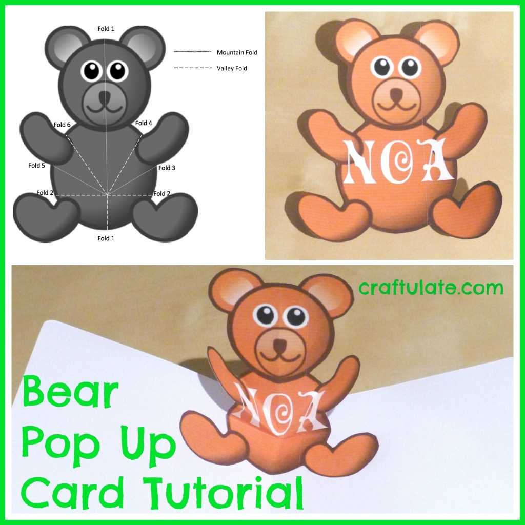 Bear Pop Up Card Tutorial - Craftulate With Teddy Bear Pop Up Card Template Free