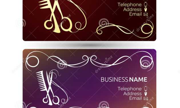 Beauty Salon Business Card Template Stock Vector within Hairdresser Business Card Templates Free