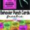 Behavior Punch Cards For Classroom Management With Reward Punch Card Template