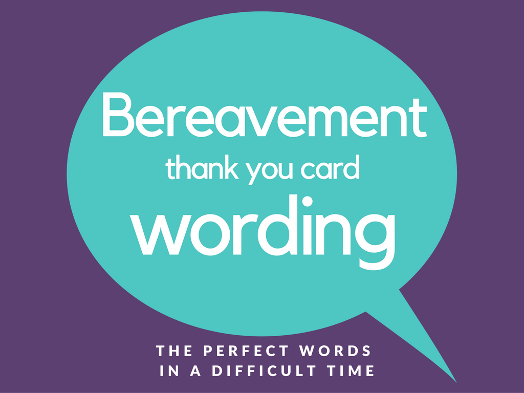 Bereavement Thank You Notes | Lovely Wording Examples For Sympathy Thank You Card Template