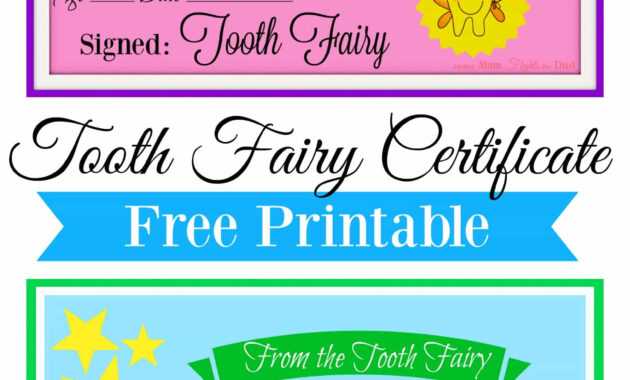 Best Printable Tooth Fairy Certificates | William Blog in Tooth Fairy Certificate Template Free