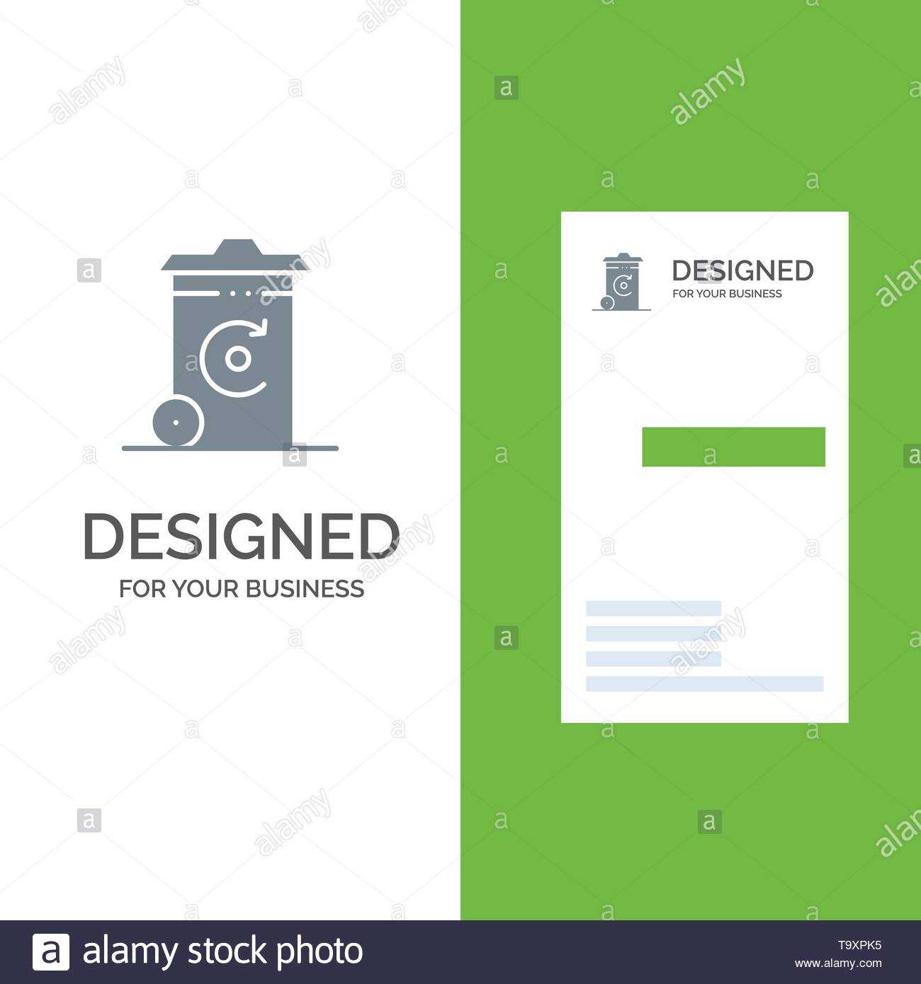 Bin, Recycling, Energy, Recycil Bin Grey Logo Design And Intended For Bin Card Template