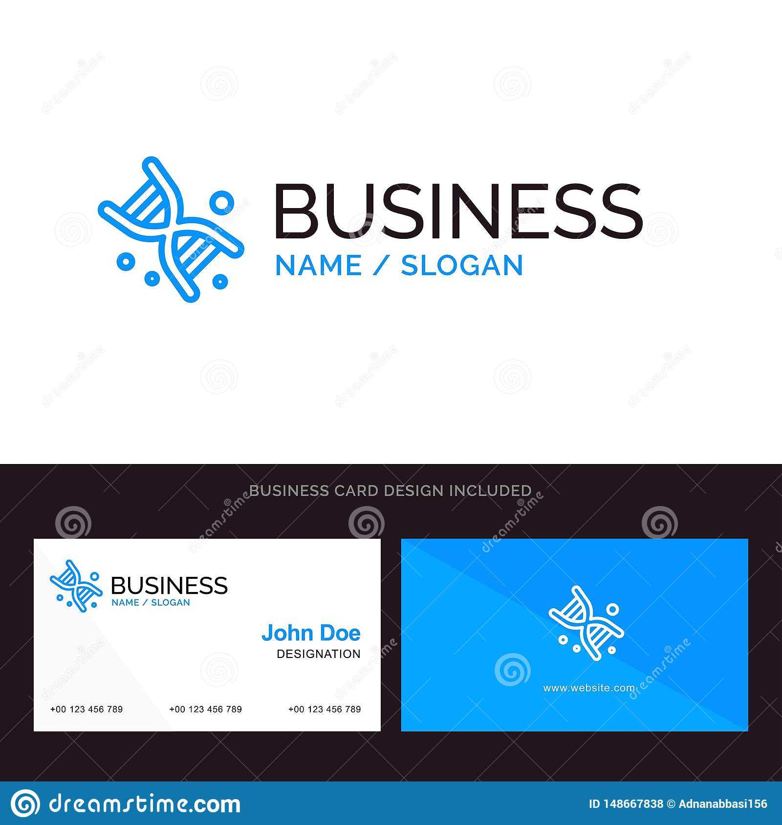 Bio, Dna, Genetics, Technology Blue Business Logo And Regarding Bio Card Template