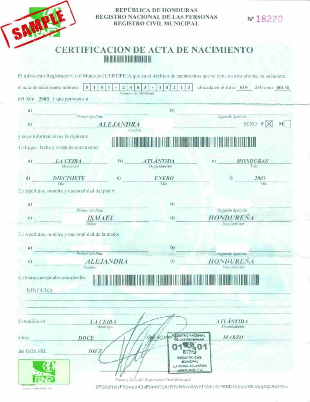 Birth Certificate From Honduras Not Accepted – Adjustment Of Pertaining To Uscis Birth Certificate Translation Template