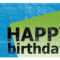 Birthday Card, Scratched Background (Blue, Green, Half Fold) With Regard To Half Fold Greeting Card Template Word