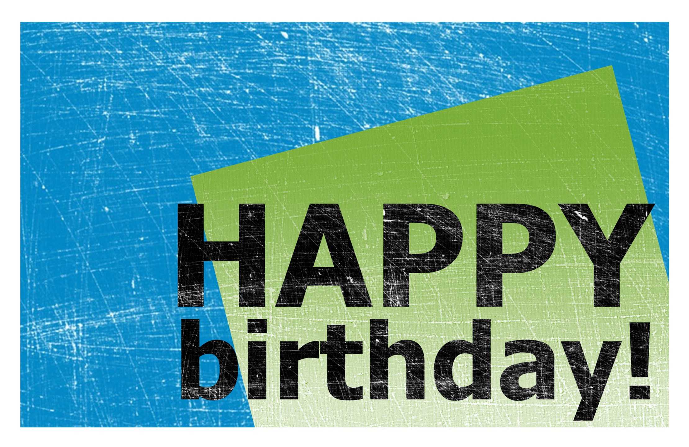 Birthday Card, Scratched Background (Blue, Green, Half Fold) With Regard To Half Fold Greeting Card Template Word